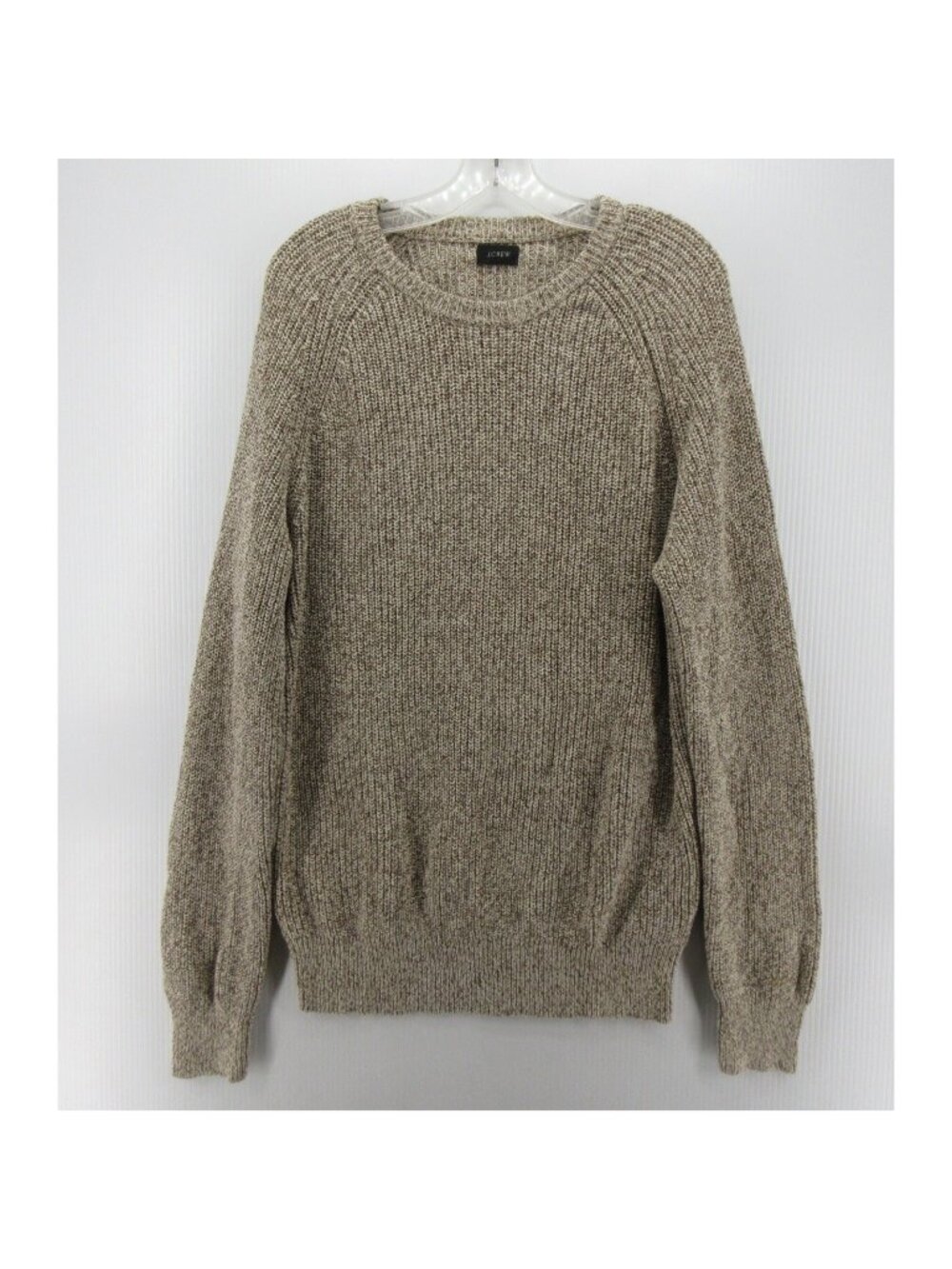 J Crew Sweater Large Pullover Ribbed Chunky Crewneck Raglan Sleeve *